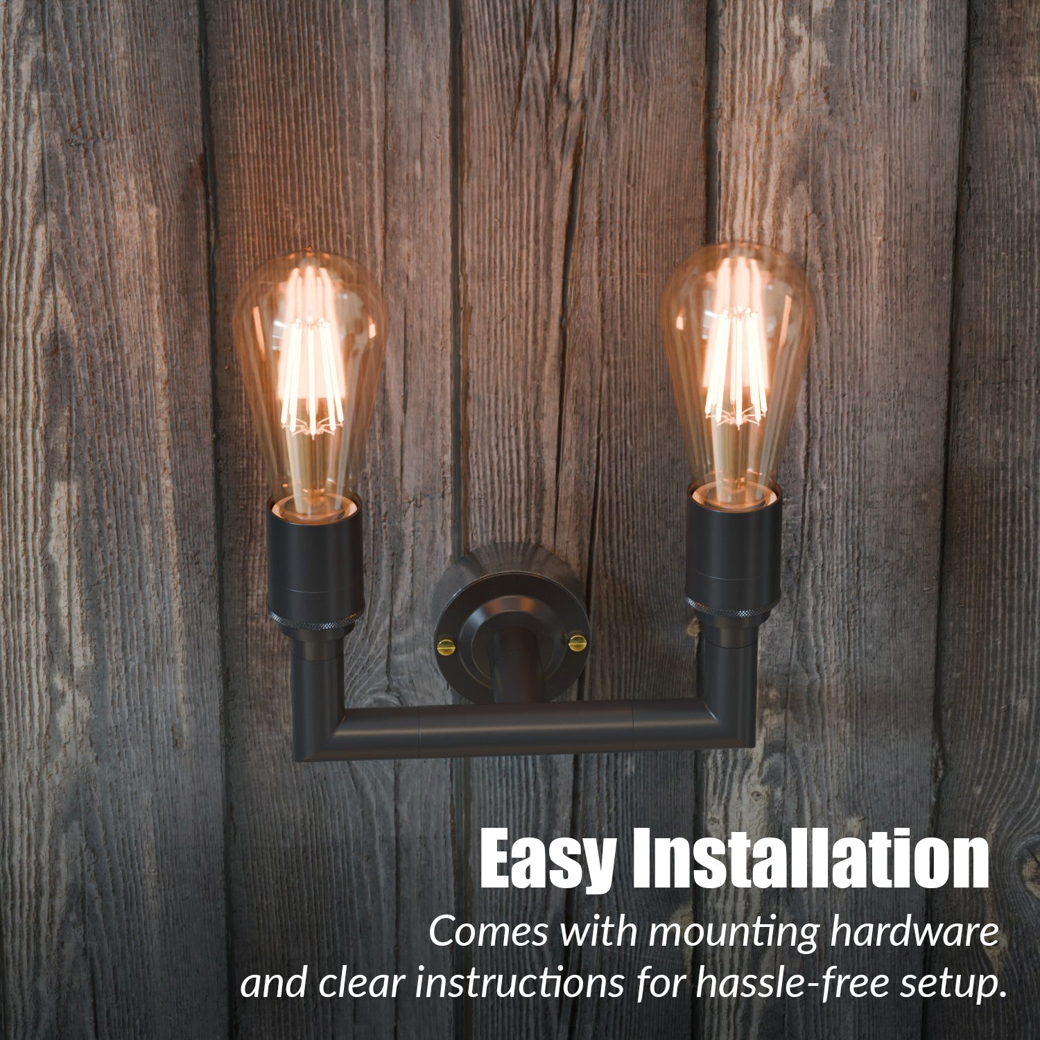 Conduit Pipe 2way Light Wall Lamp kit