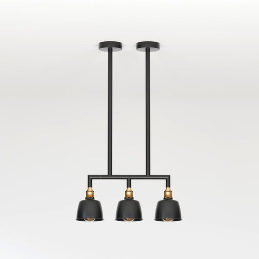 3-weg industriële buis plafondlamp DIY-armatuur - 5638