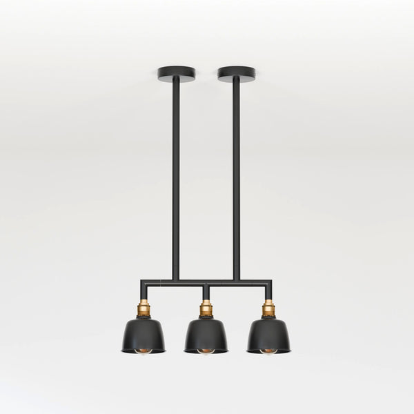 3-weg industriële buis plafondlamp DIY-armatuur - 5638 – 50cm Hoogte / Nee