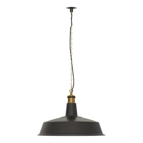Zwarte metalen plafondlamp E27 conduit -5647 – Kettingset / Nee