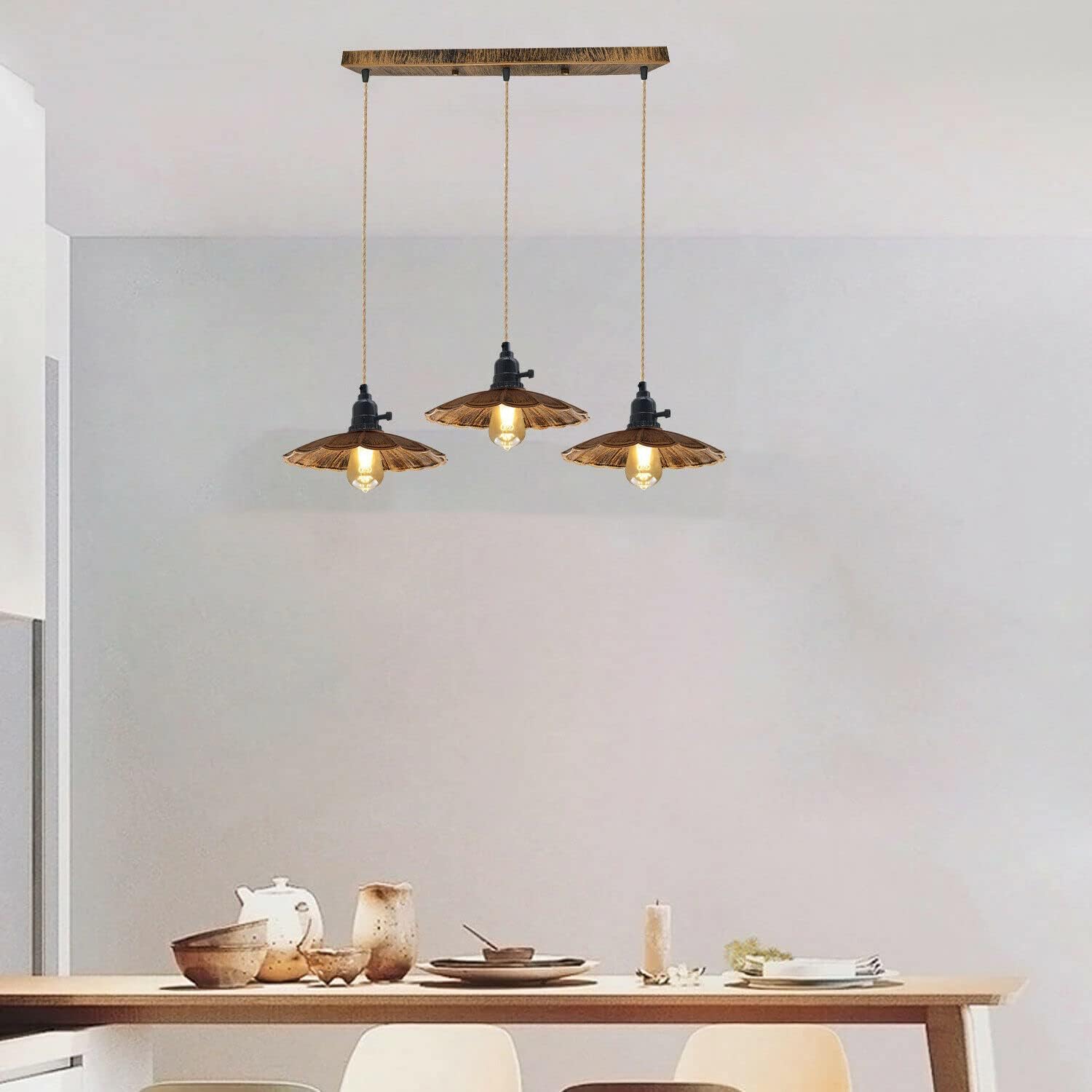 3 Pendant Ceiling Light with switch holder