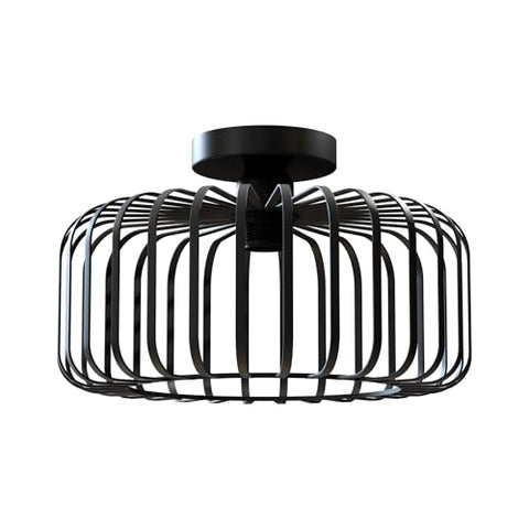 Industrial E27 30cm Width Black Cage Shades Ceiling Light Fixture~6454