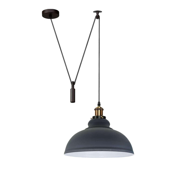 Industrial Metal Pendant Light Fixture ~6285 – Grey