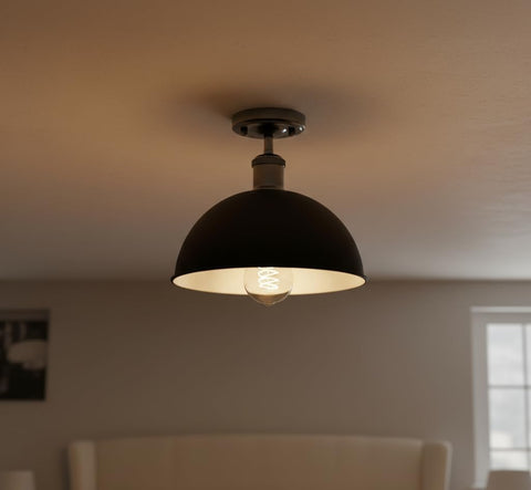 Metal Dome Low Semi Flush Ceiling Light ~6480