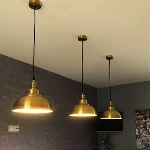 brushed brass dome shade hangi