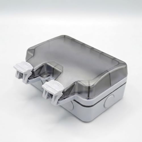 Weatherproof Outdoor Electric Box Cover ~6908 – Black - 2 Gang Empty Box