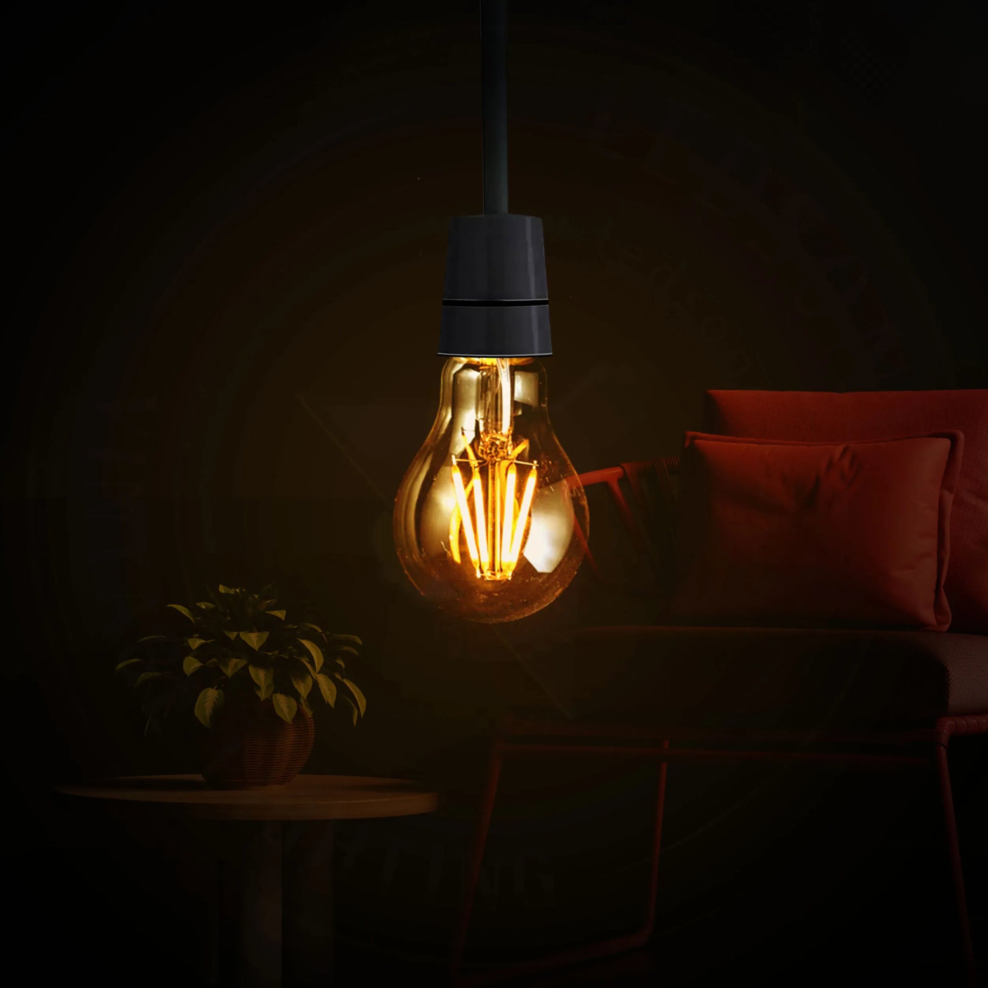 A60 E27 4W/8W filament Bulb Amber Warm White Screw 2700K