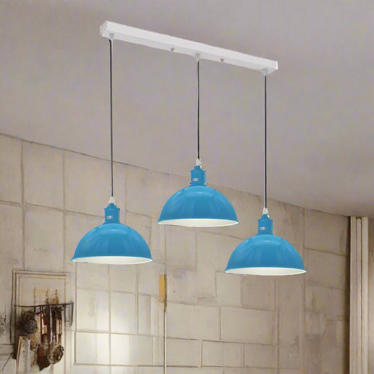 Industriële vintage loft keukenbar plafondlamp met 3 fittingen van metaal ~4333