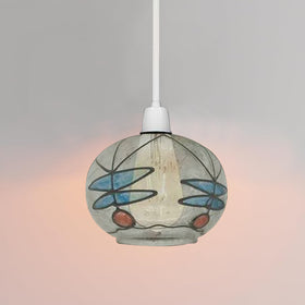 Tiffany-stijl plafondlamp, hangende mediterrane stijl, decoratieve lampenkap ~4541