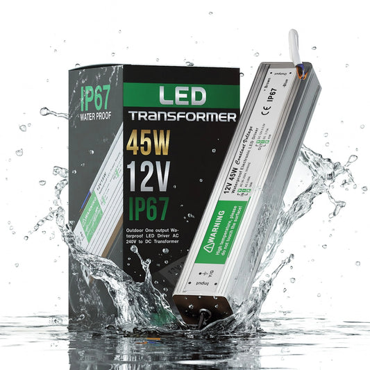 LED transformer with IP67 rating splashing into water
