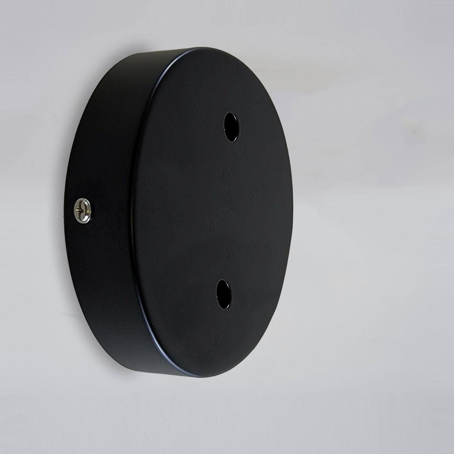 Modern black ceiling rose fitting