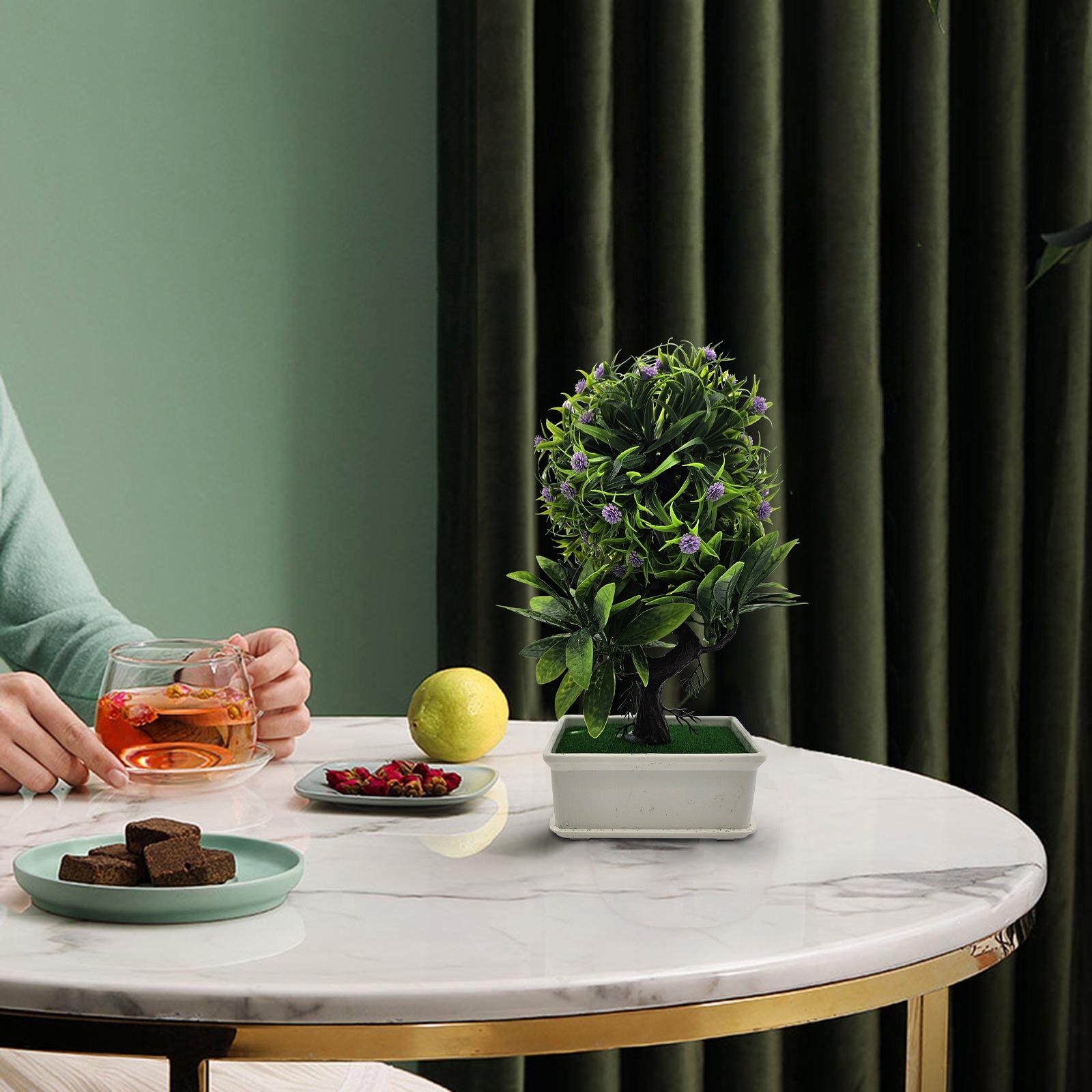 Artificial Christmas trees with flowering