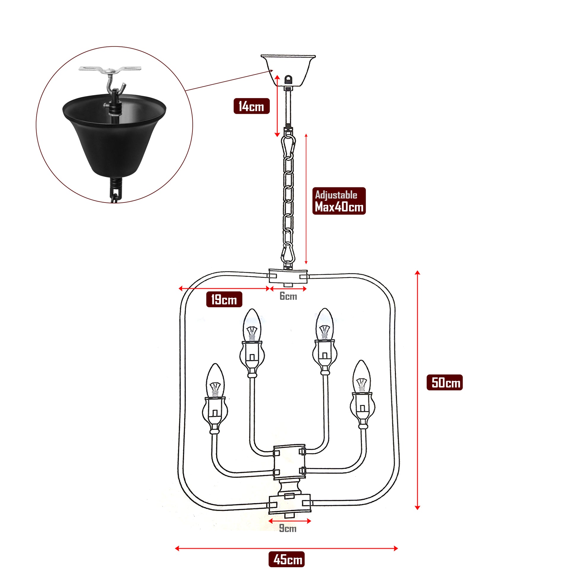 Black Metal Chandelier
