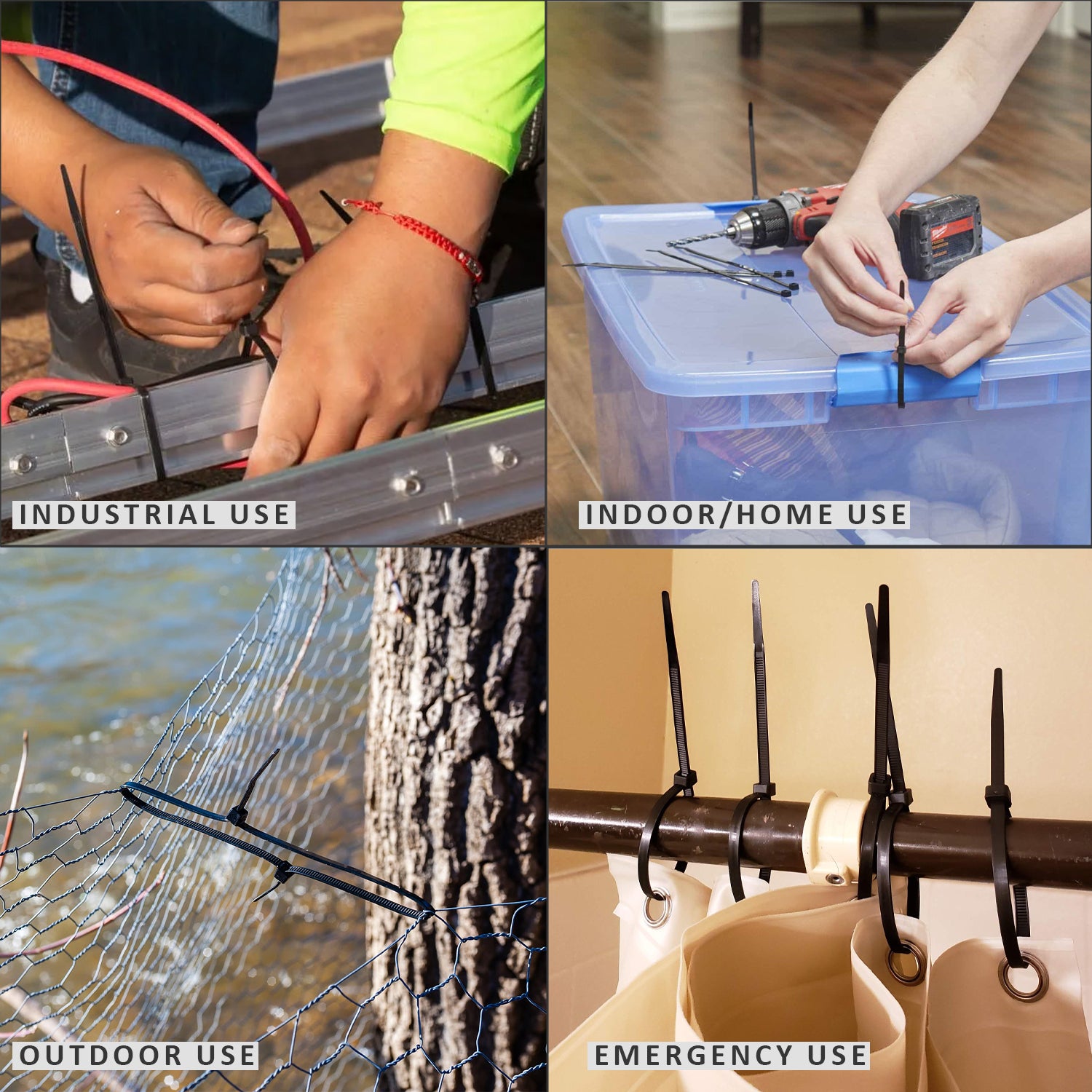 Black Cable Ties Self Locking Heavy