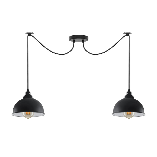 Adjustable Metal Ceiling Pendant Light ~6391 – With Bulb / Two Head Spider Light