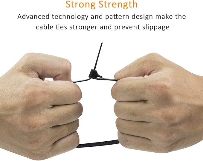 ties zip white black cable