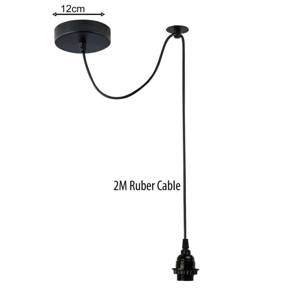 LEDSone Industrial Pendant Light | 2M Adjustable Cable E27 ~6219 – No