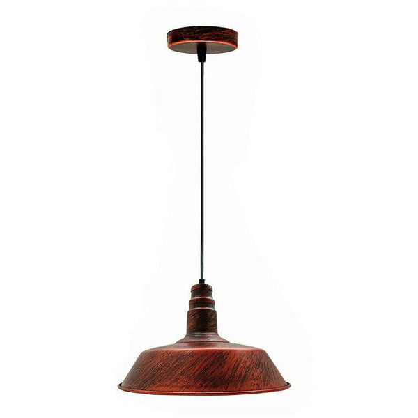 Vintage hangende plafondlamp ~5668 – Rustiek Rood / 36CM