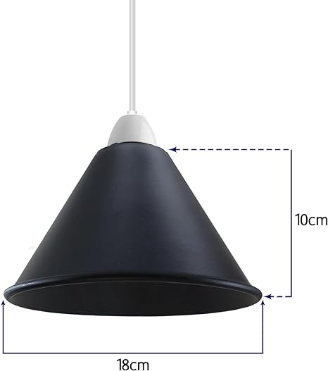 black lamp shade - size image