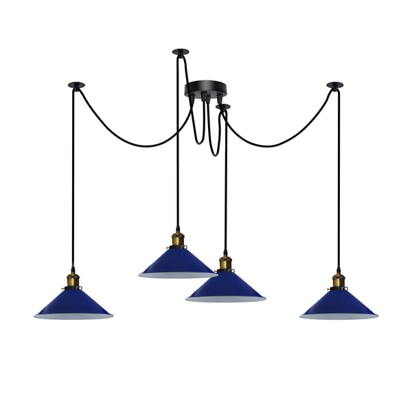 4 Bulb Octopus Ceiling Light E27 2M Long ~6730 – Nay Blue