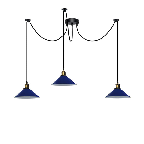3 Fluming Spider Pendant Light E27 Metal ~6175 – Nay Blue