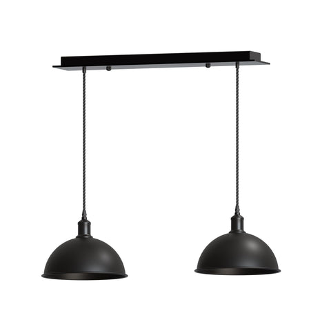 Vintage Industrial 2-Head Dome Pendant Light | Adjustable ~6145