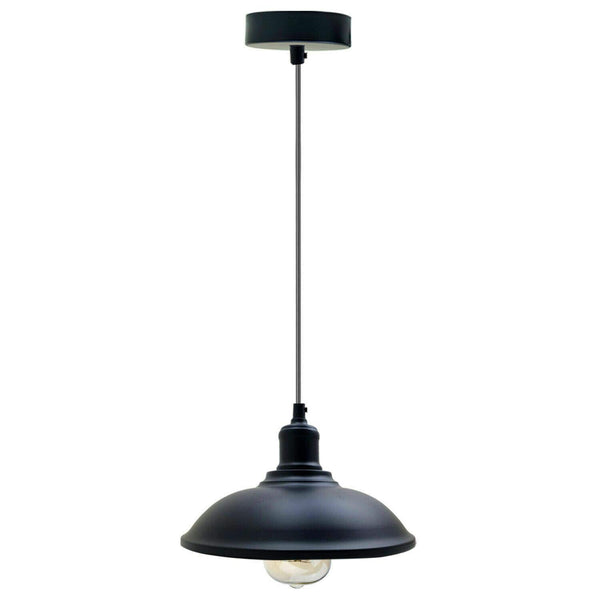 Vintage hangende plafondlamp ~5668 – Zwart / 30CM