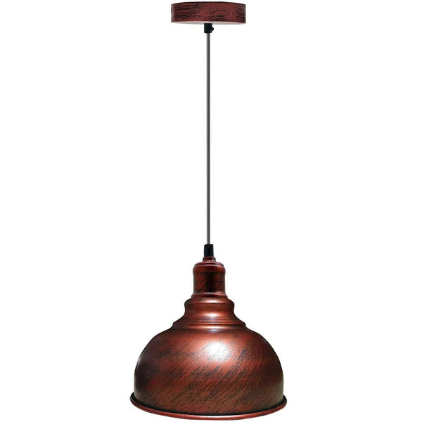 Vintage hangende plafondlamp ~5668 – Rustiek Rood / 21CM