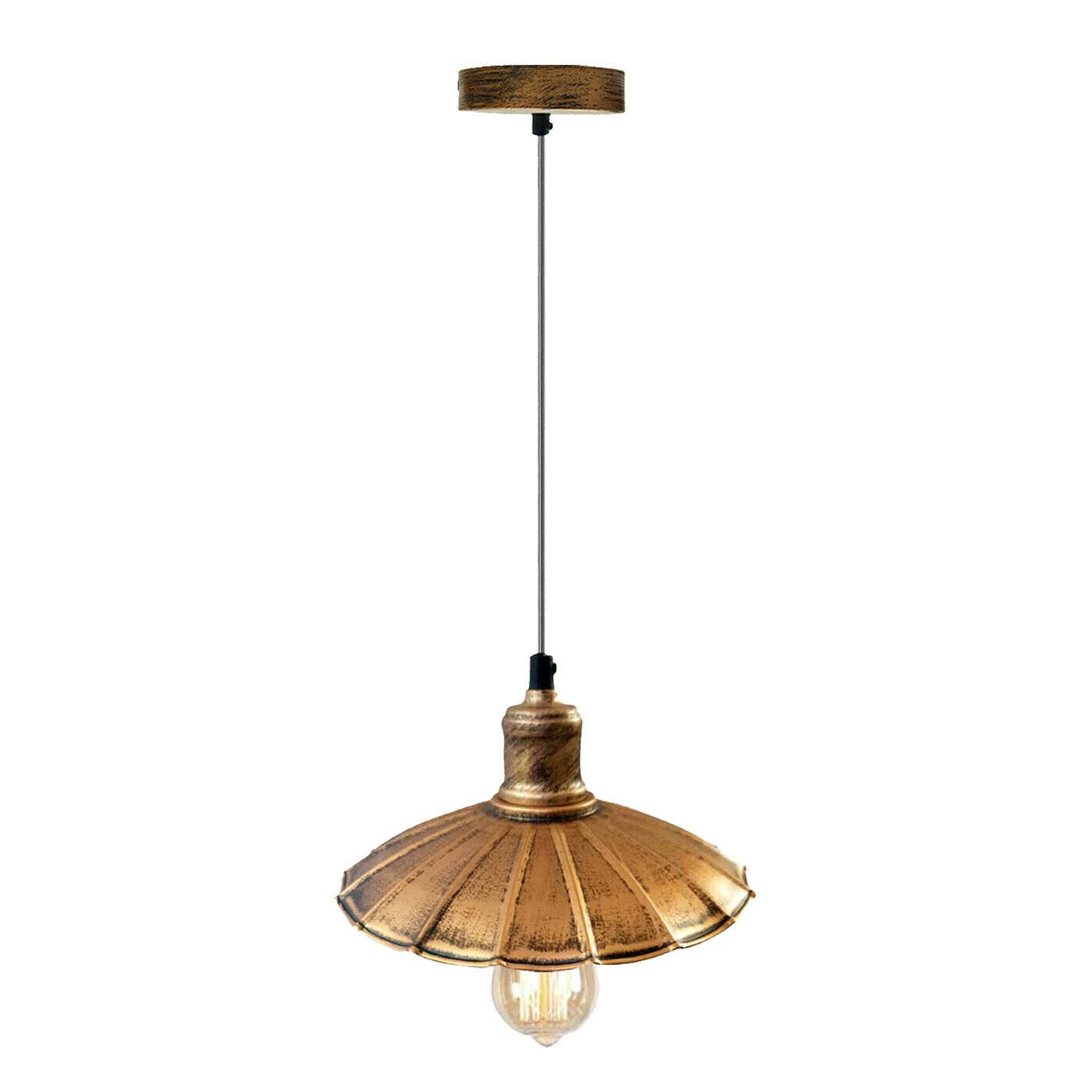 industrial restaurant Brushed copper pendant