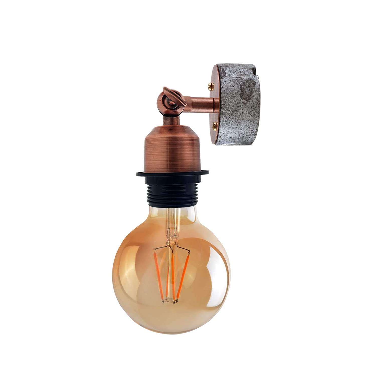 metal wall red rustic lamp