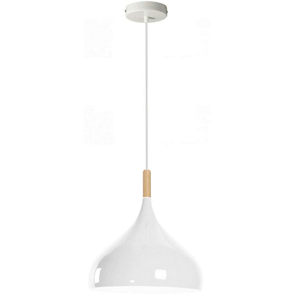 E27 Hanging Pendant Light Adjustable ~6184 – White