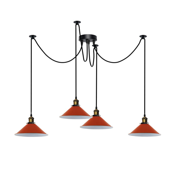 Drop Ceiling Lights 4 Arm Hook Swag Light E27 ~6724 – Orange