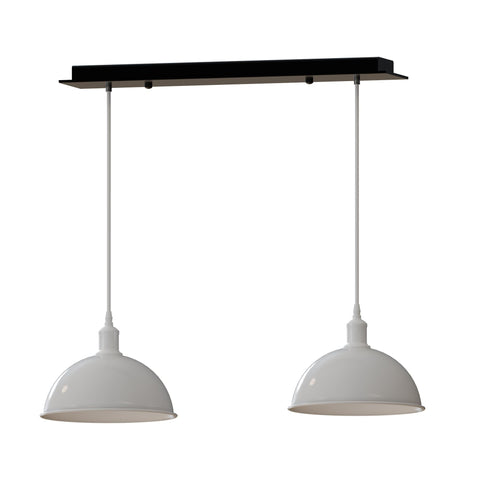 Vintage Industrial 2-Head Dome Pendant Light | Adjustable ~6145