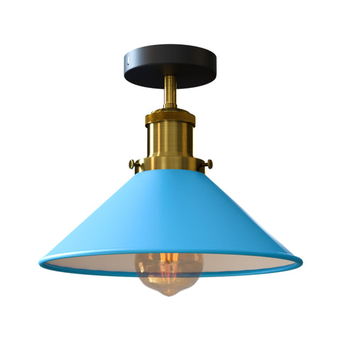 Semi-plafondlamp metaal E27 ~5948