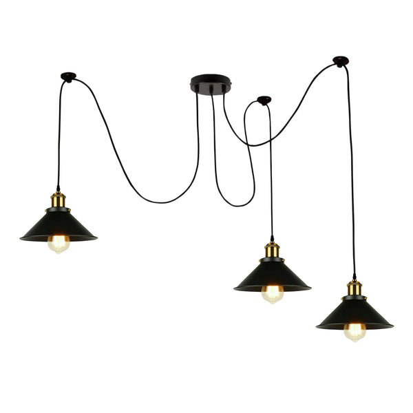 Multi Fleming Spider Pendant Light Black ~6165 – 3 Drop