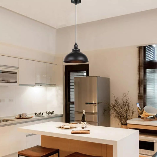 3-pack vintage industriële retro plafond hanglamp lampenkap zwarte metalen lampenkap ~ 2262 