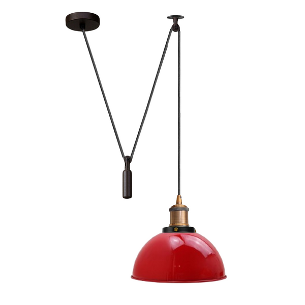 Rise and Fall Pendant Light pulley E27 ~6284 – Red / Yes