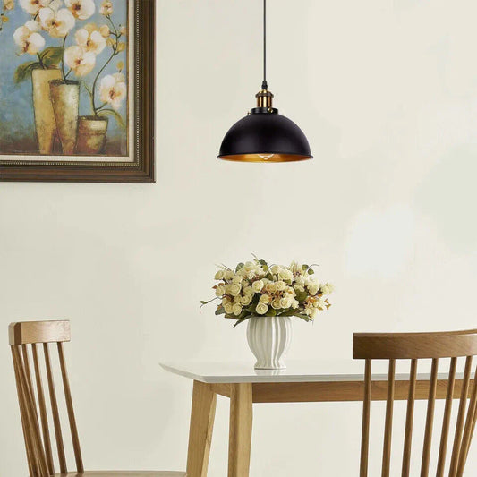 Vintage plafond hanglamp metalen lampenkap loft hangende retro lamp ~ 6020