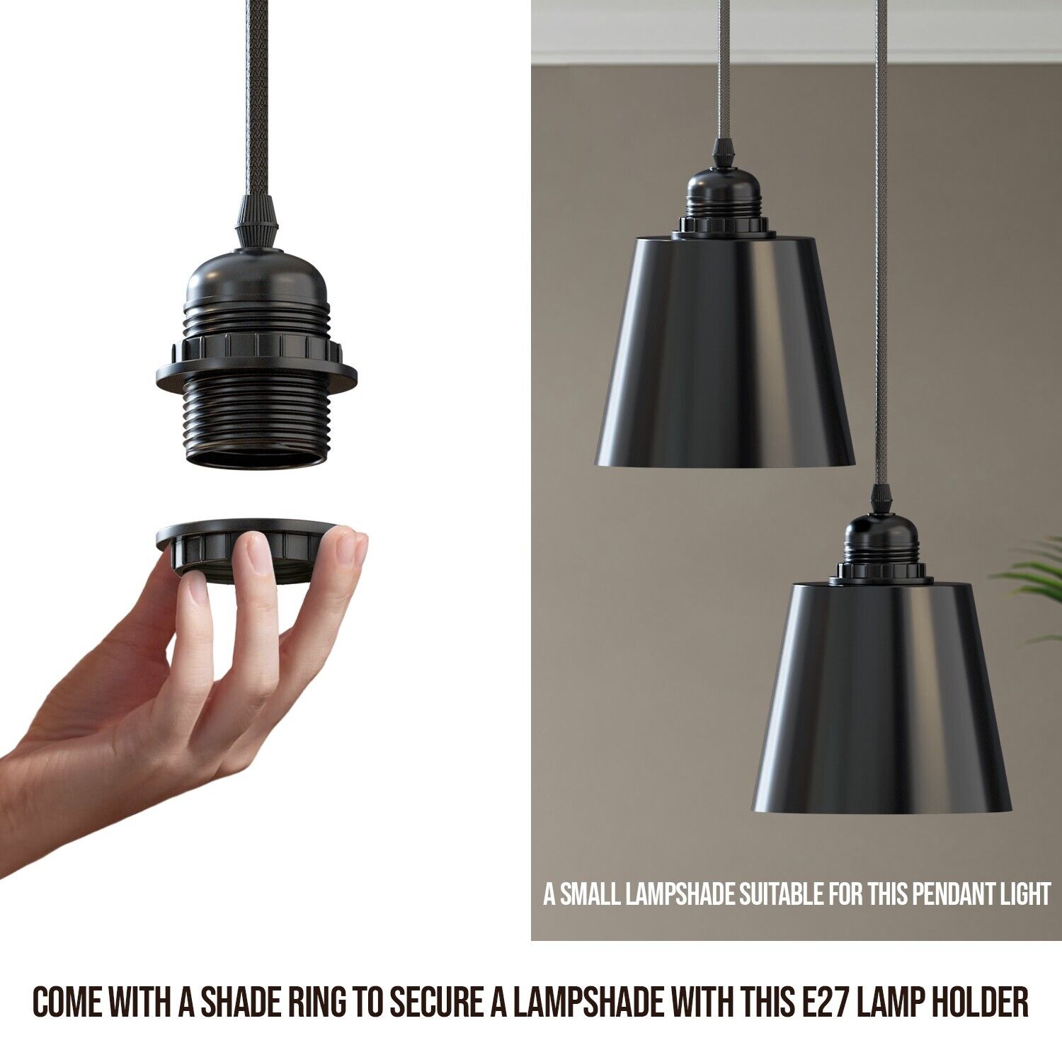 black pendant lighting