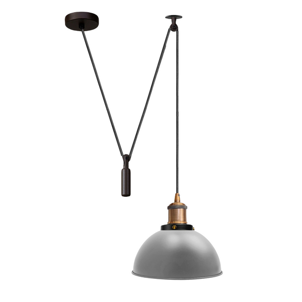 Rise and Fall Pendant Light pulley E27 ~6284 – Gray / Yes