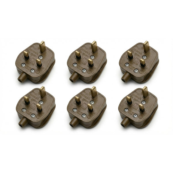 4/6 Pcs UK 3 Pin 13 AMP Plug Fused Fitted Mains 250V AC Plug ~6704 – Gold 6 Pack