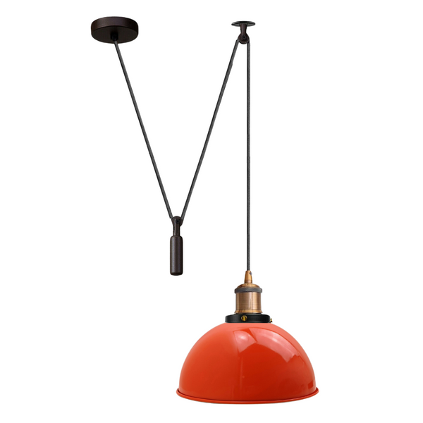 Rise and Fall Pendant Light pulley E27 ~6284 – Orange / Yes