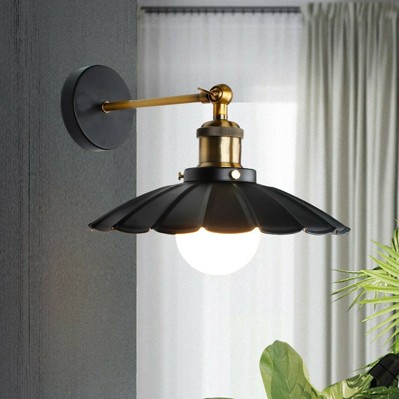  black wall sconce umbrella shaped