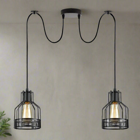 Industrial Spider Pendant Light | Multiple Ceiling Light Fixture ~6139