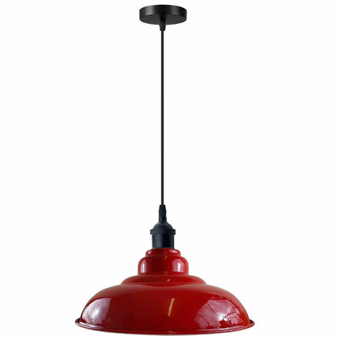 Vintage industriële metalen hanglamp E27 ~5934