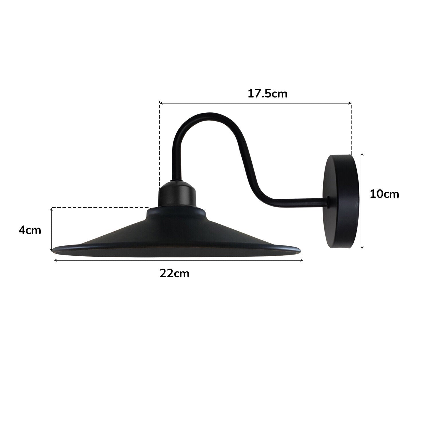  black wall sconce dimension