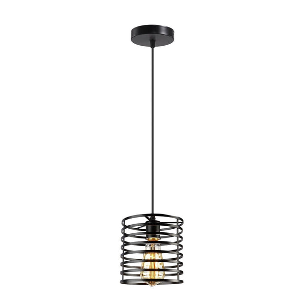 Industriële metalen zwarte lampbeschermer met draadkooi voor plafondhanglampen~6018 – Ja