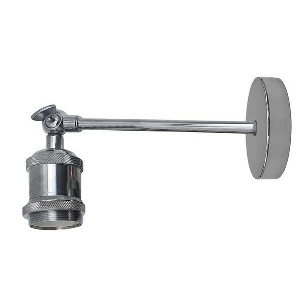 Retro metalen wandlamp | Moderne industriële wandlamparmaturen~5770 – Satijnnikkel / Nee