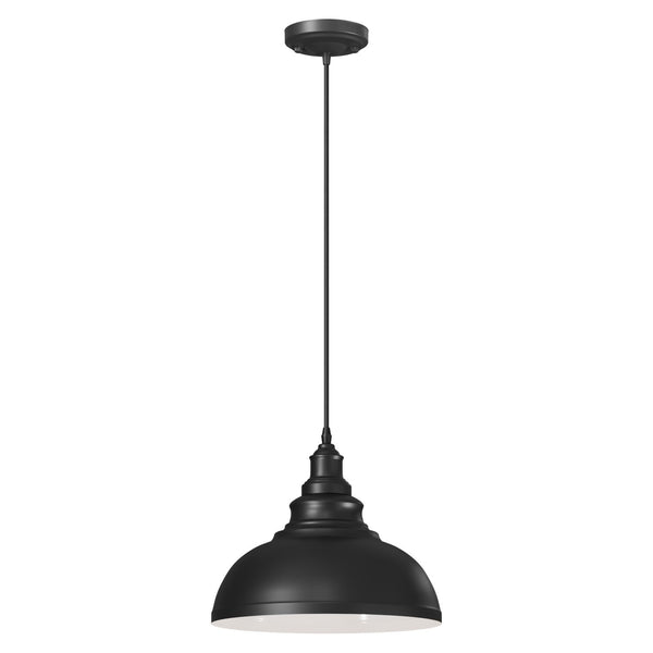 Vintage Metal Black Ceiling Hanging E27 95cm Adjustable Pendant Light ~6279 – Black White inner / No
