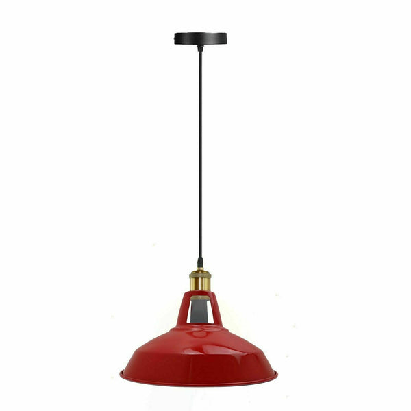 Metalen plafond hanglamp LED moderne lampenkap hanglamp ~5870 – Rood / Nee